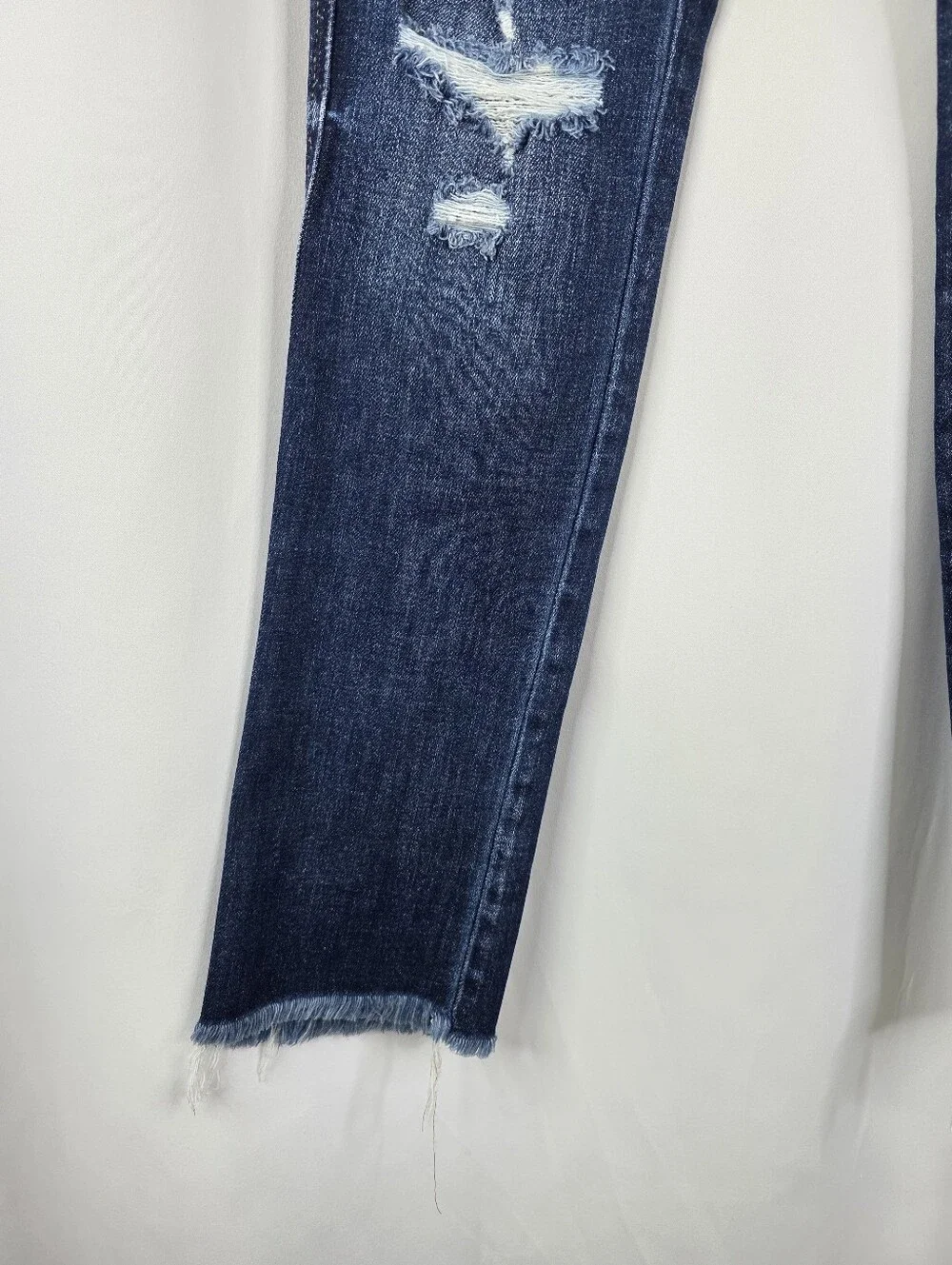 Flying Monkey Womens Size 23 Ultra High Rise Skinny Dark Denim Jeans Distressed‎